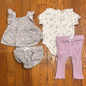 Charming Floral and Lavender Kids Set